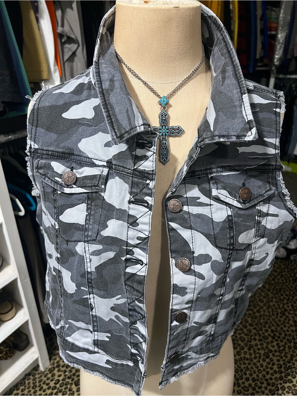 Lee Light Gray Denim vest
